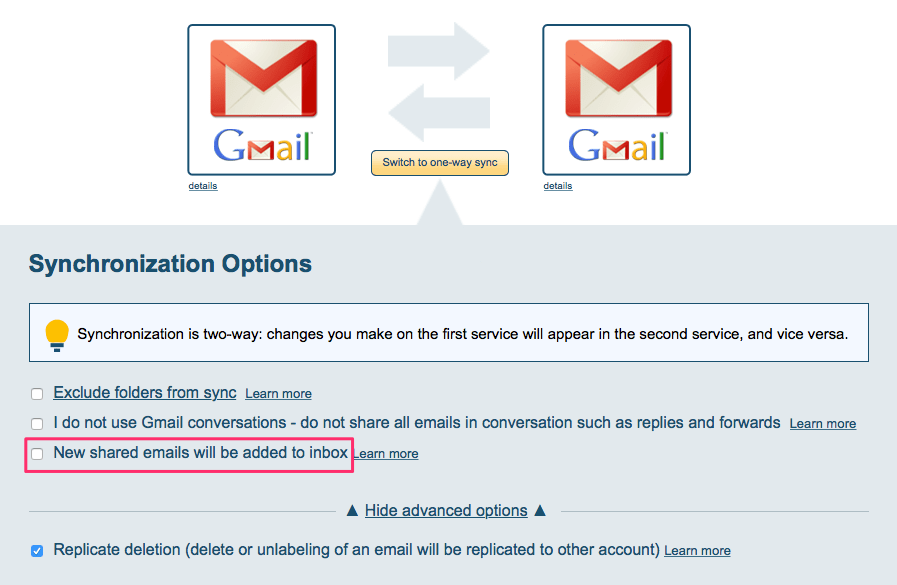 How to change options of a Gmail label share cloudHQ Support