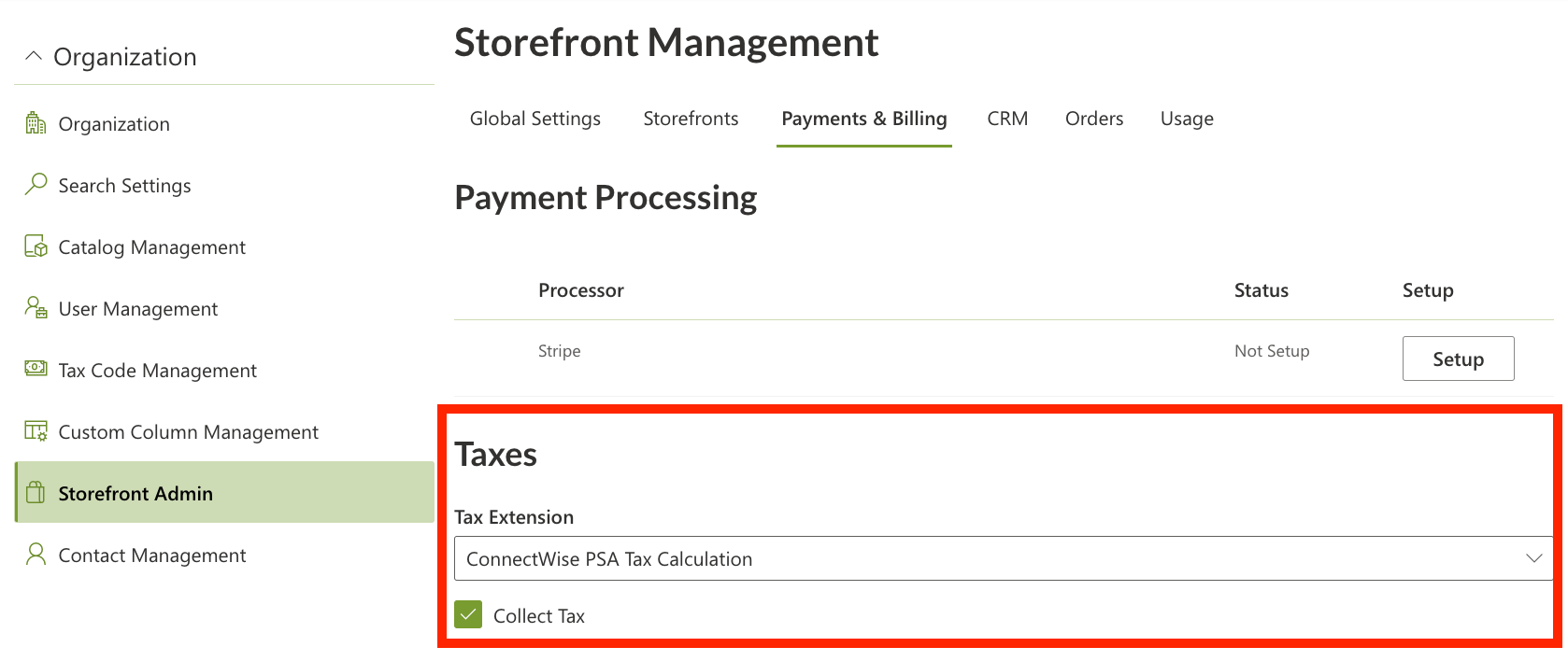 ConnectWise PSA Storefront Locations & Taxes CloudRadial