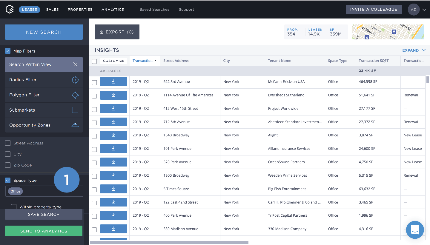 How do I refine my search results? CompStak Enterprise Support