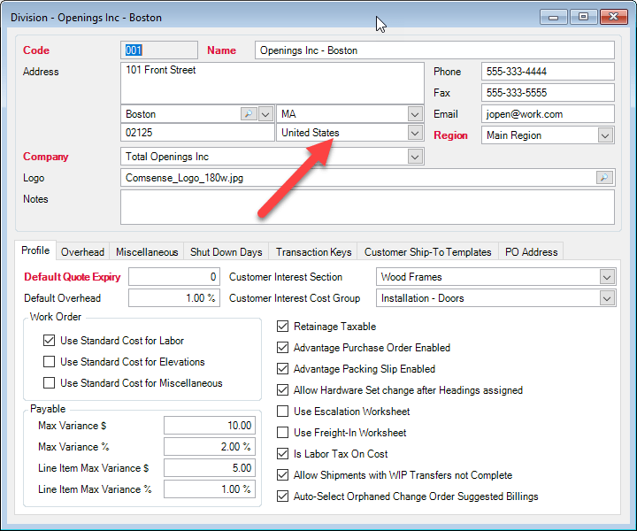 How Do I Include the Supplier's Country on a Printed Check? Comsense Help Center