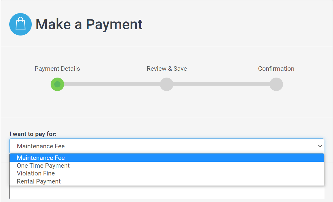 Online Payments Managing Payment/Setup Condo Control English