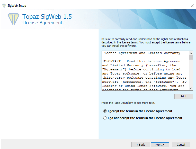 How to Install Topaz Signature Pad Condo Control English