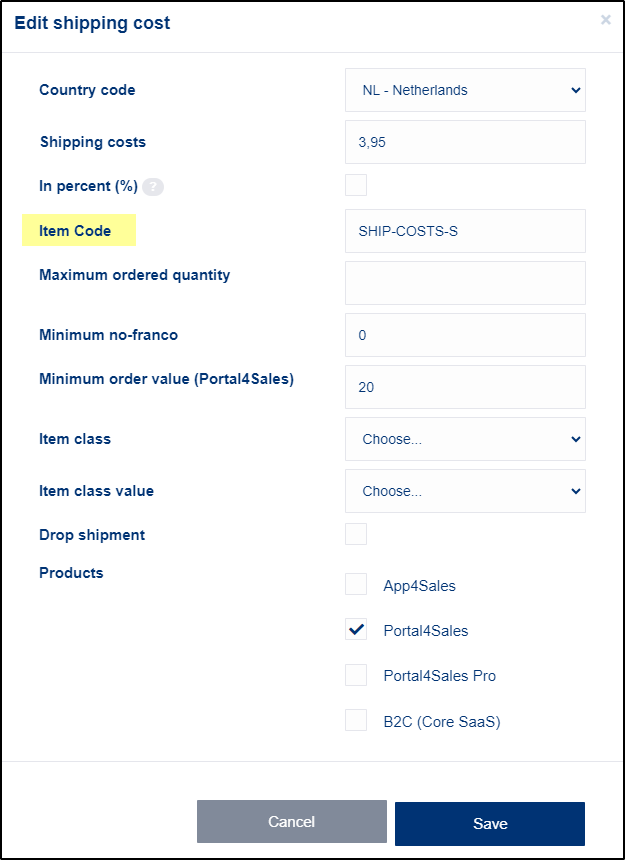 Why aren't the shipping costs being sent to the ERP? Support Coresuite