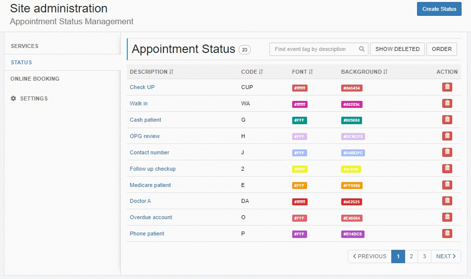 How to manage Appointment Status Core Practice