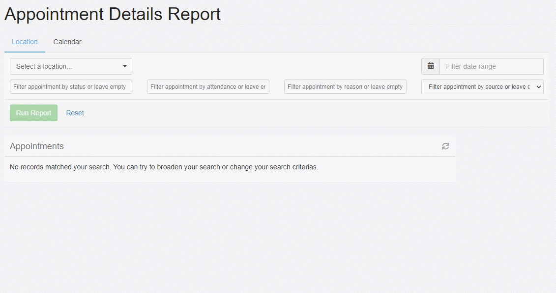 How to run list of cancelled appointment Core Practice
