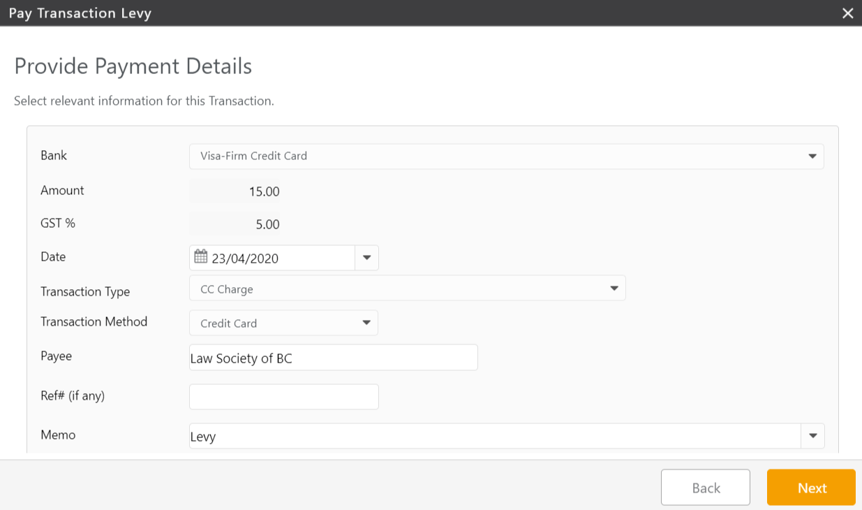 How to Enter Trust Administration Fee TAF (British Columbia