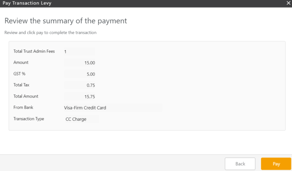How to Enter Trust Administration Fee TAF (British Columbia
