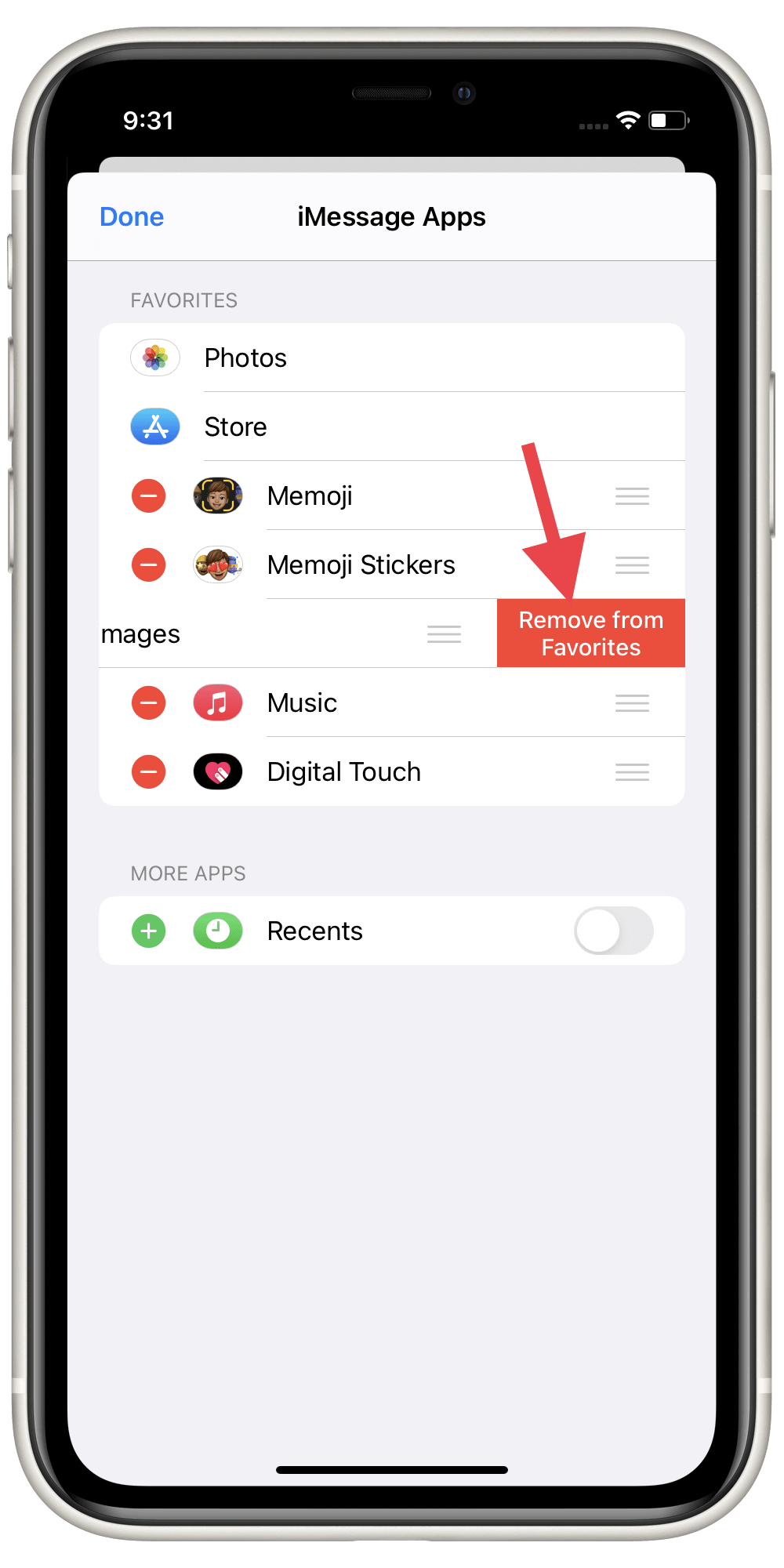 How do I disable GIFs (images) in the iPhone® text Messages app