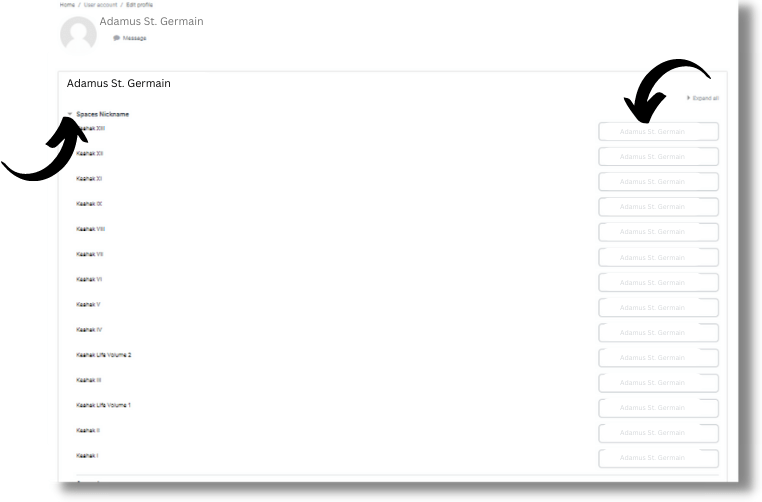 Changing your name and setting up your photo in Keahak Crimson Circle