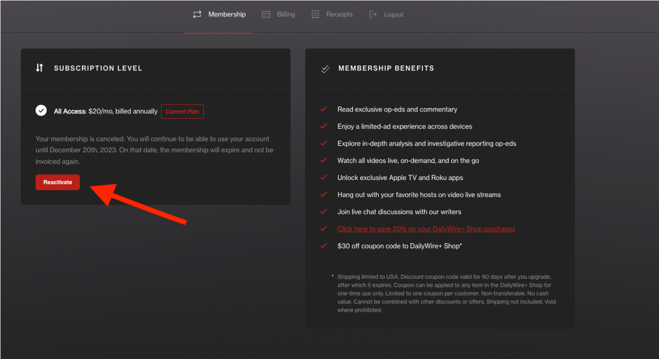 How do I cancel my DailyWire+ subscription? – DailyWire+ Help Center