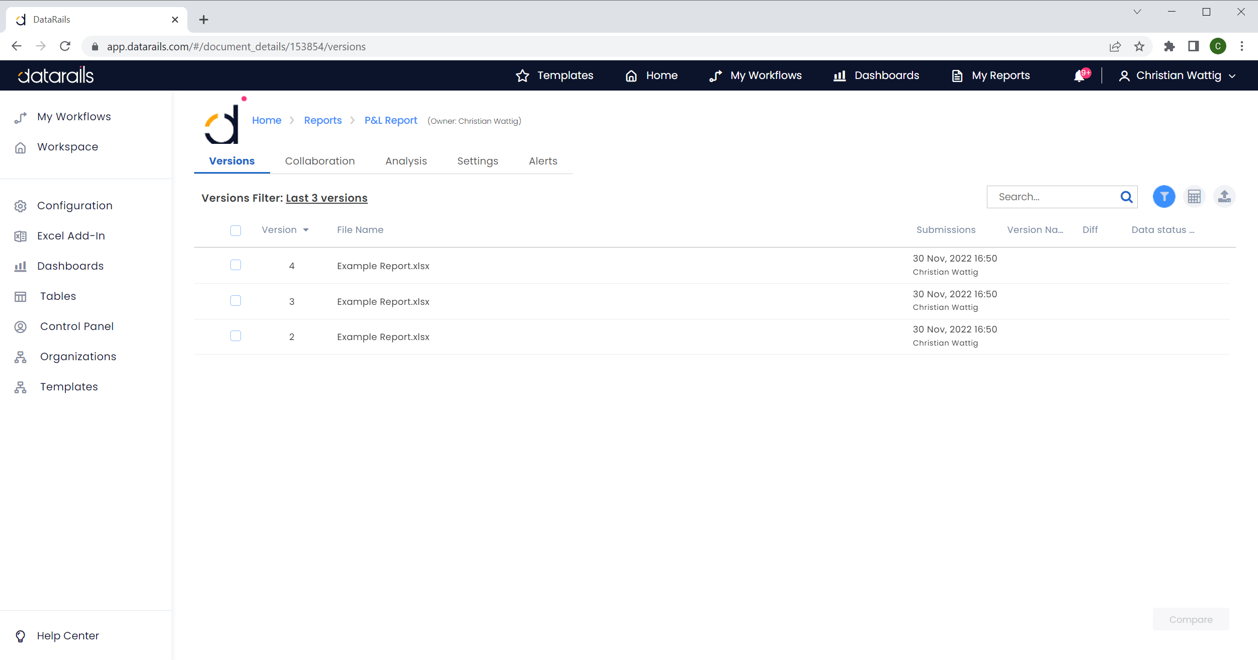 2.2 Flex, the Excel AddIn DataRails