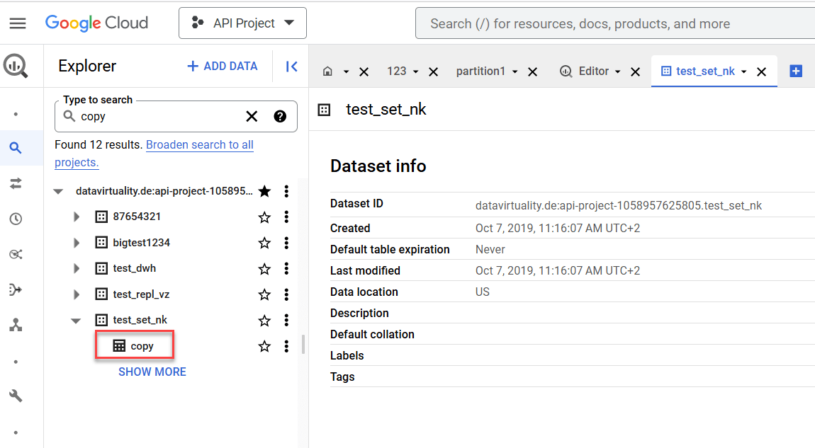 Partitioning Tables in BigQuery CData Virtuality