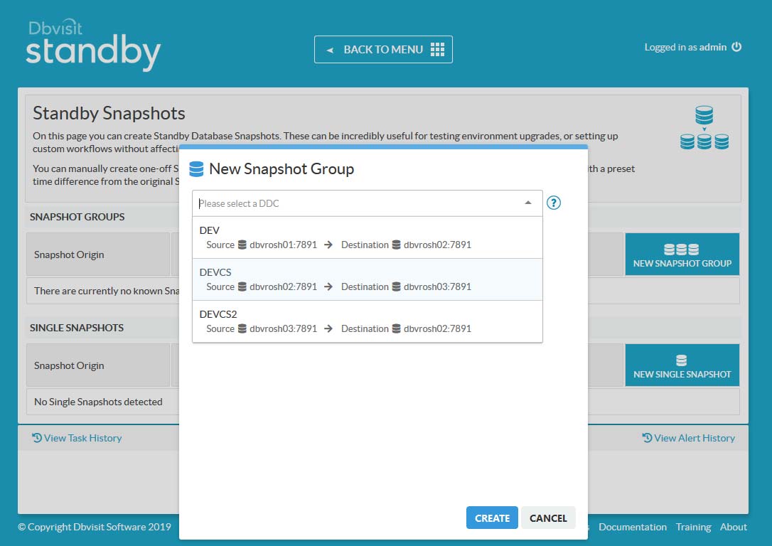Dbvisit Standby Snapshot Option Dbvisit Support