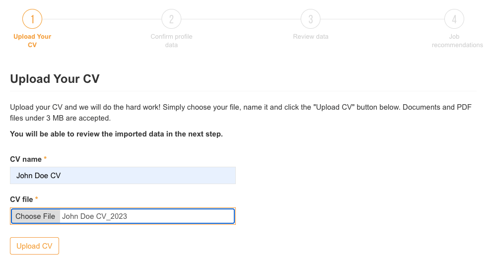 How to upload or update your CV? Devex