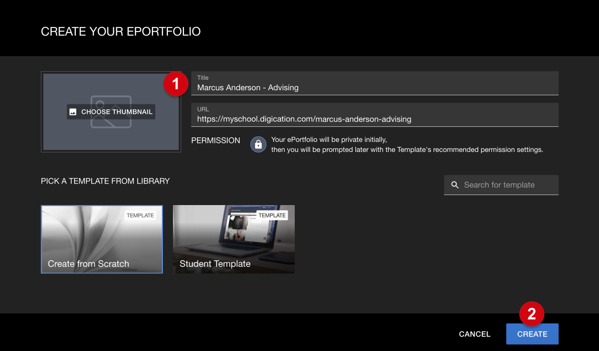 Quick Start Guide to Creating an ePortfolio Digication Help Desk