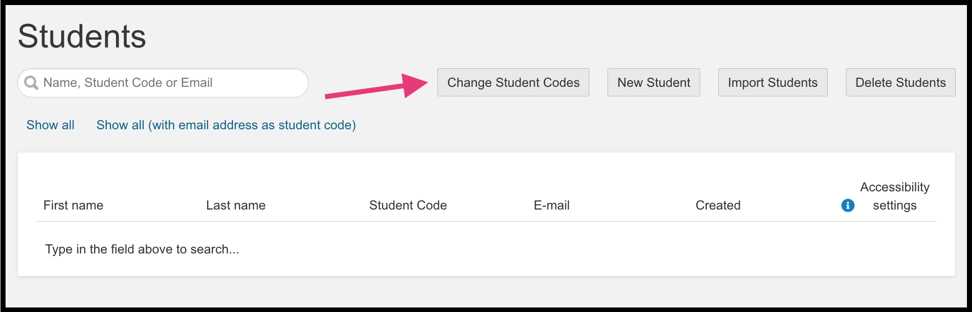 Changing the student code Digiexam Knowledge Center