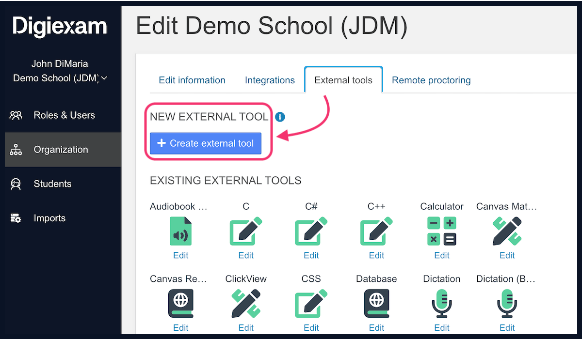 External Tools for Account Administrators Canvas Assignment