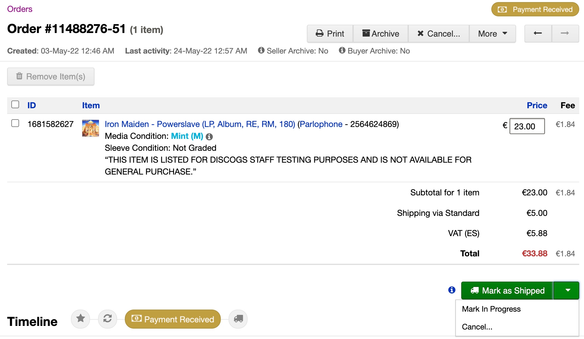 How Can I Update The Status Of An Order? Discogs