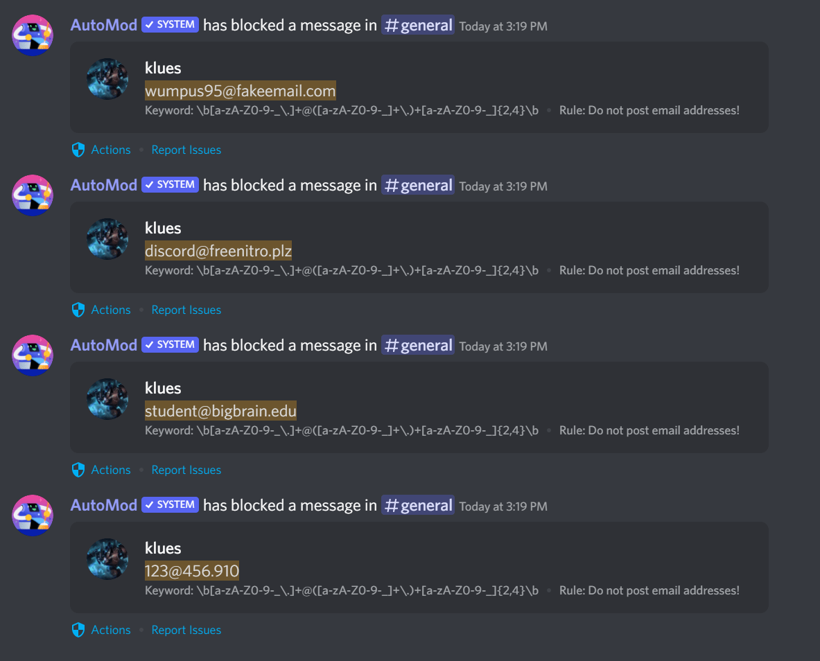 Filter Messages Using Regular Expressions (Regex) Discord