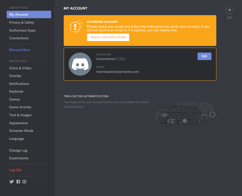 Reenviando Email de Verificação Discord
