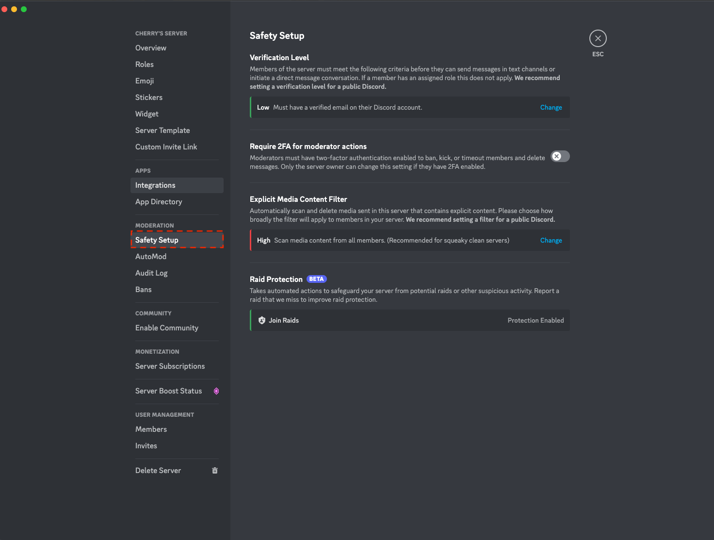 Verification Levels Discord
