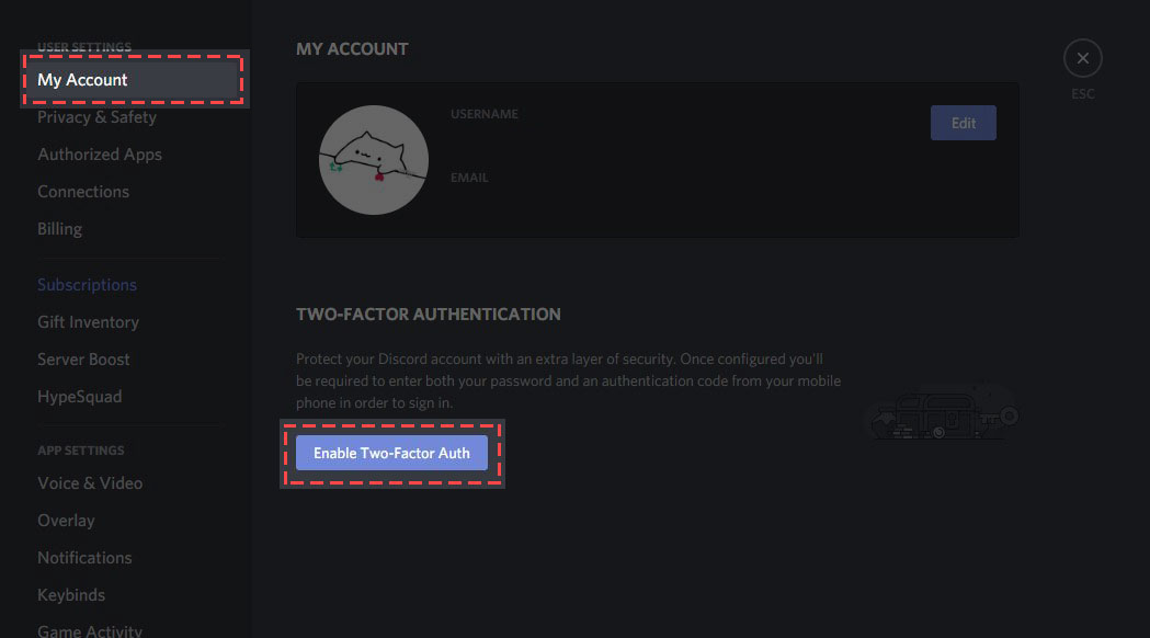 Configurar la Autenticación en dos pasos Discord