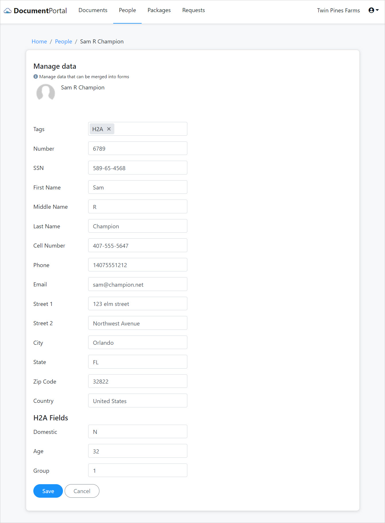 Data Entry Fields Document Portal, LLC