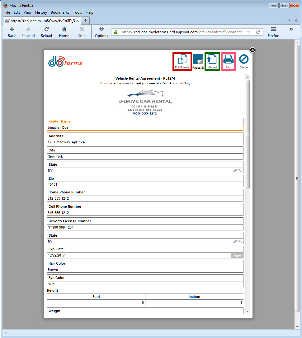 Dispatch doForms Support