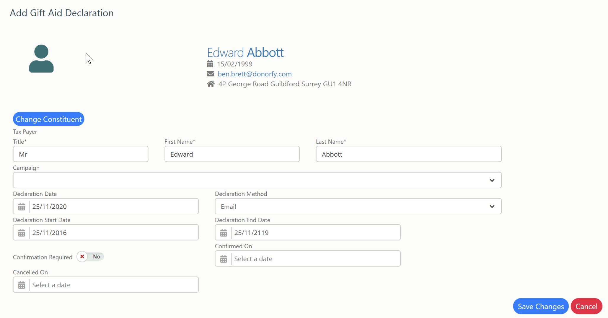 Gift Aid Overview and set up Donorfy Support