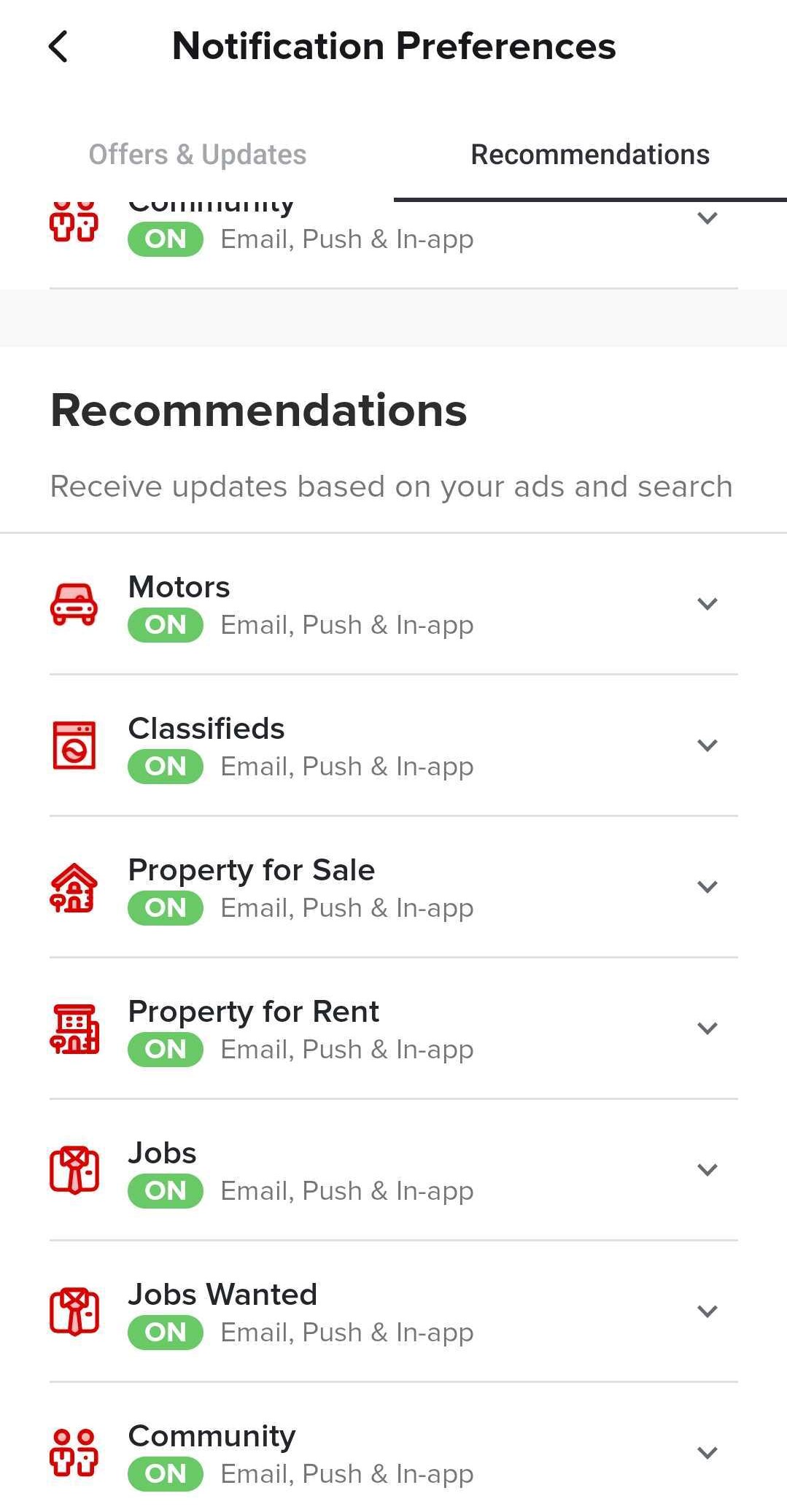 How to manage Email and Push notifications on the app? Help