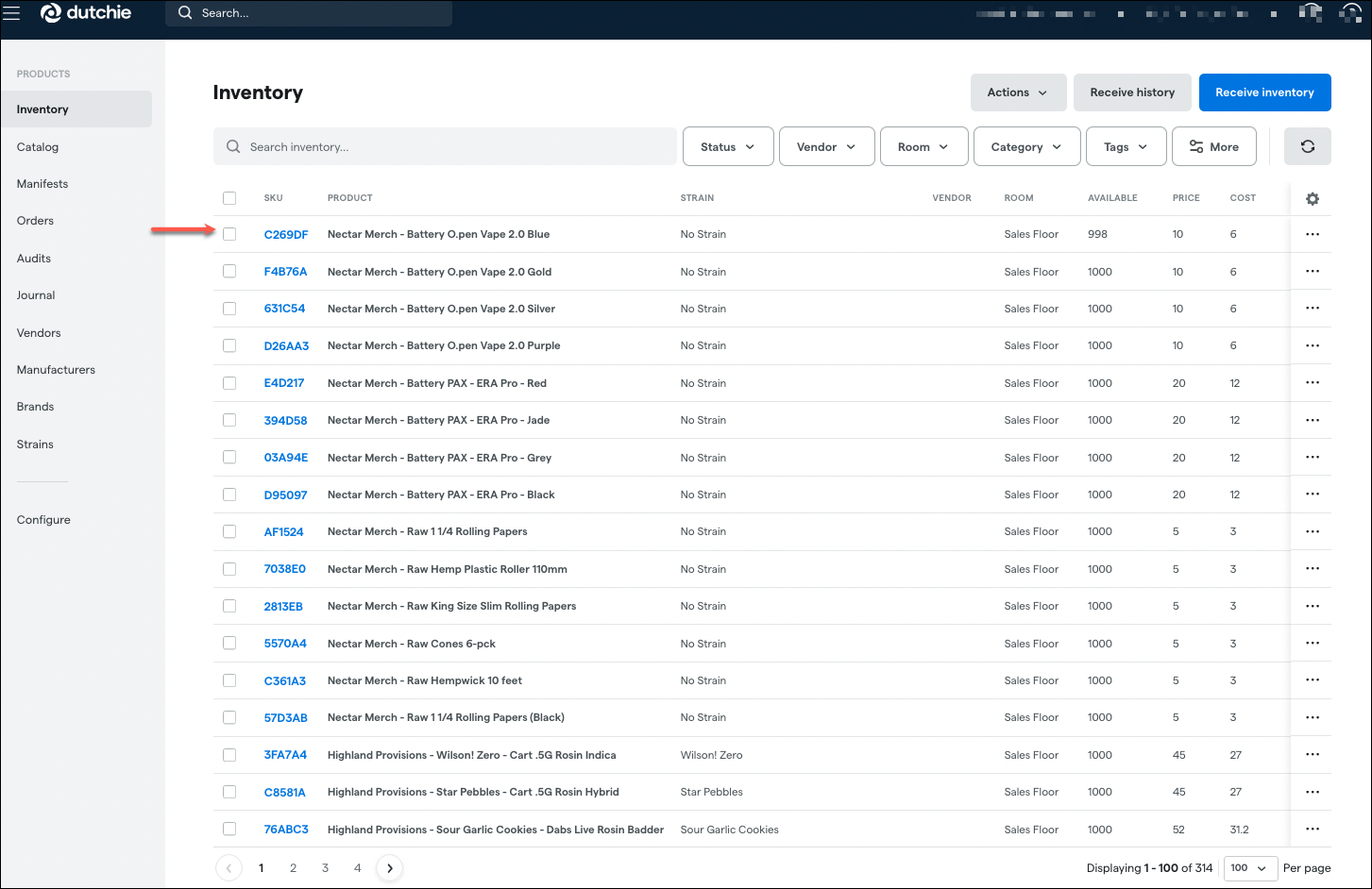 Navigate the Dutchie POS Inventory module Dutchie Help Center