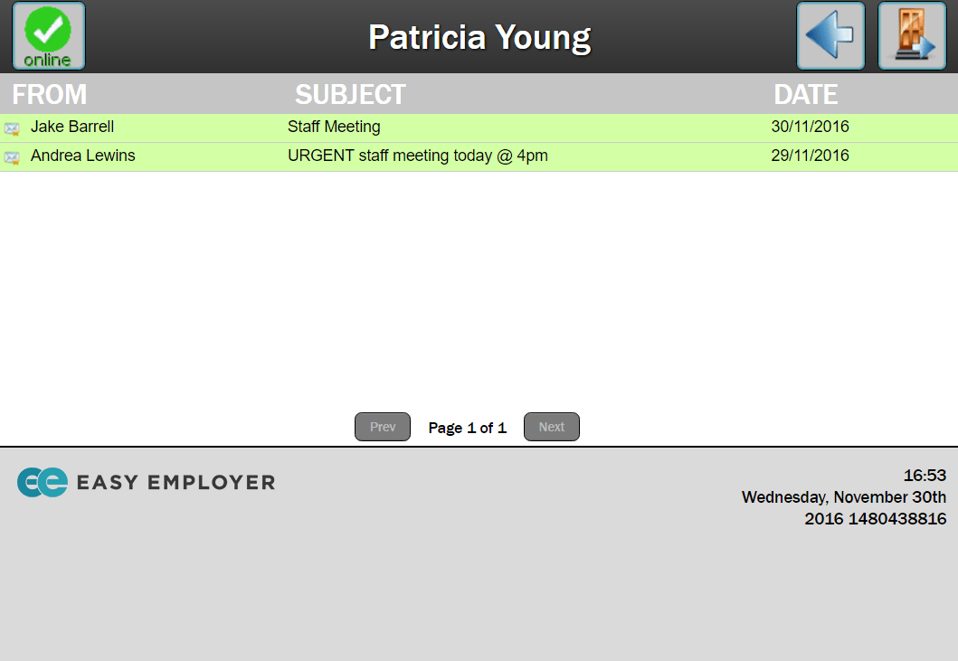 Employee Guide Notices Via the Time Clock easyemployer support