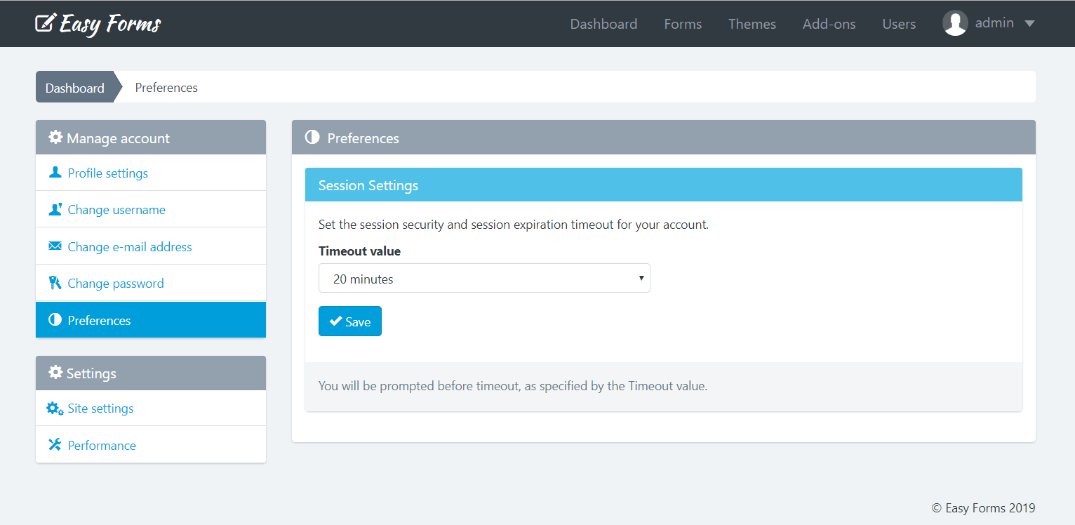 Session Timeout Automatic Logout after minutes or hours of User