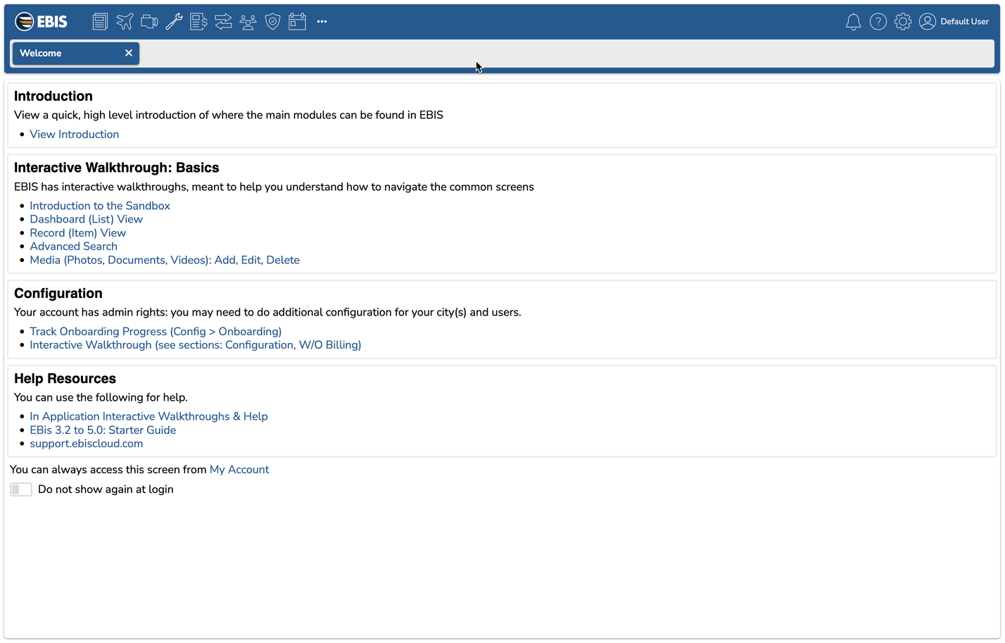 EBIS 5 Walkthroughs & Support