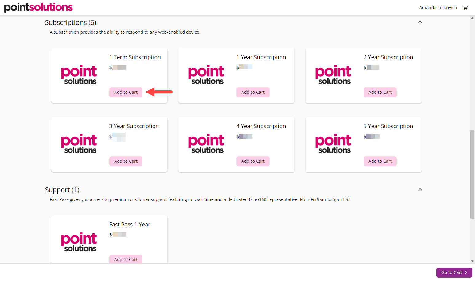 PointSolutions Purchasing a Subscription Through Your PointSolutions