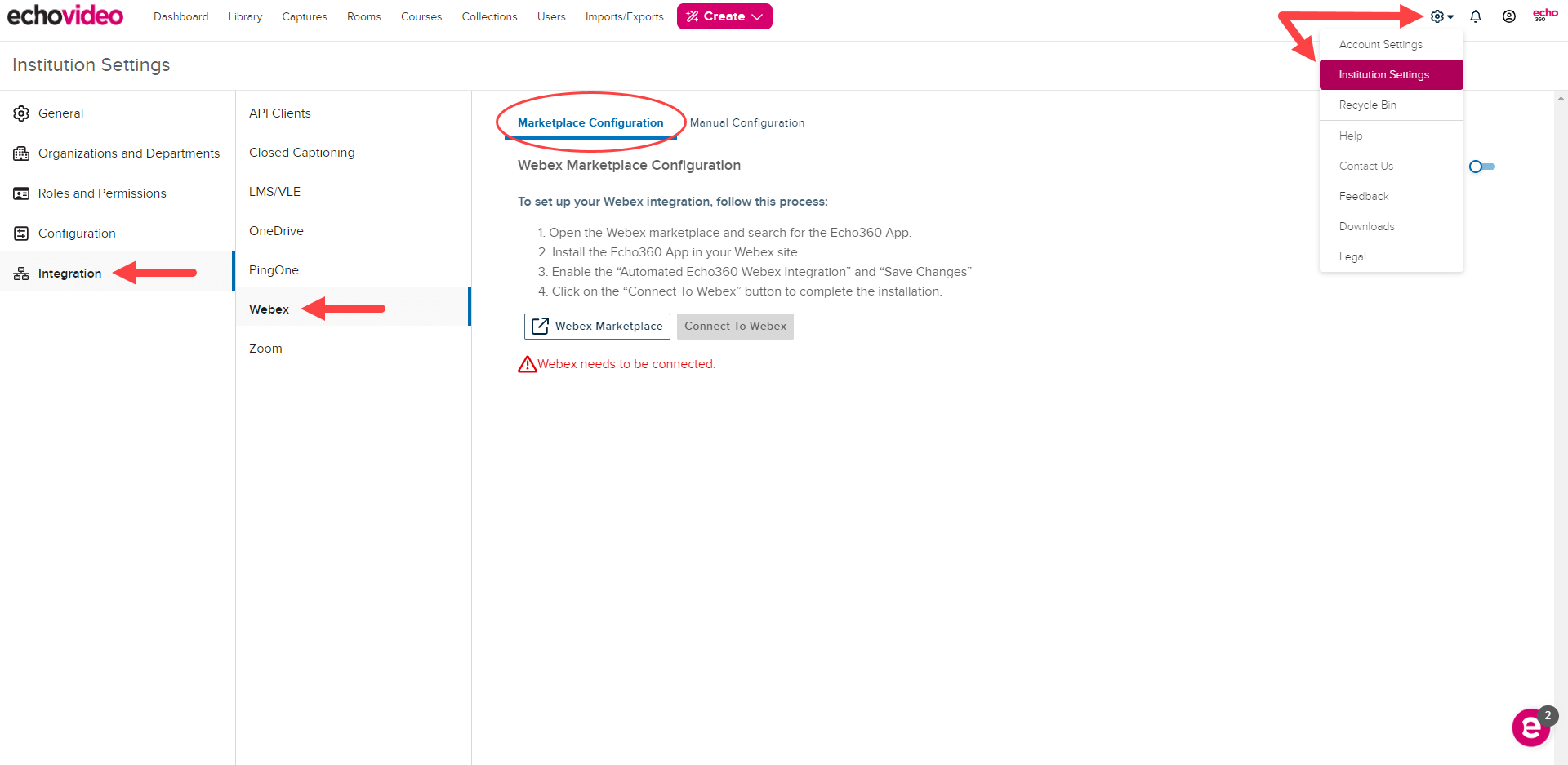 EchoVideo Integrating EchoVideo with ex Support