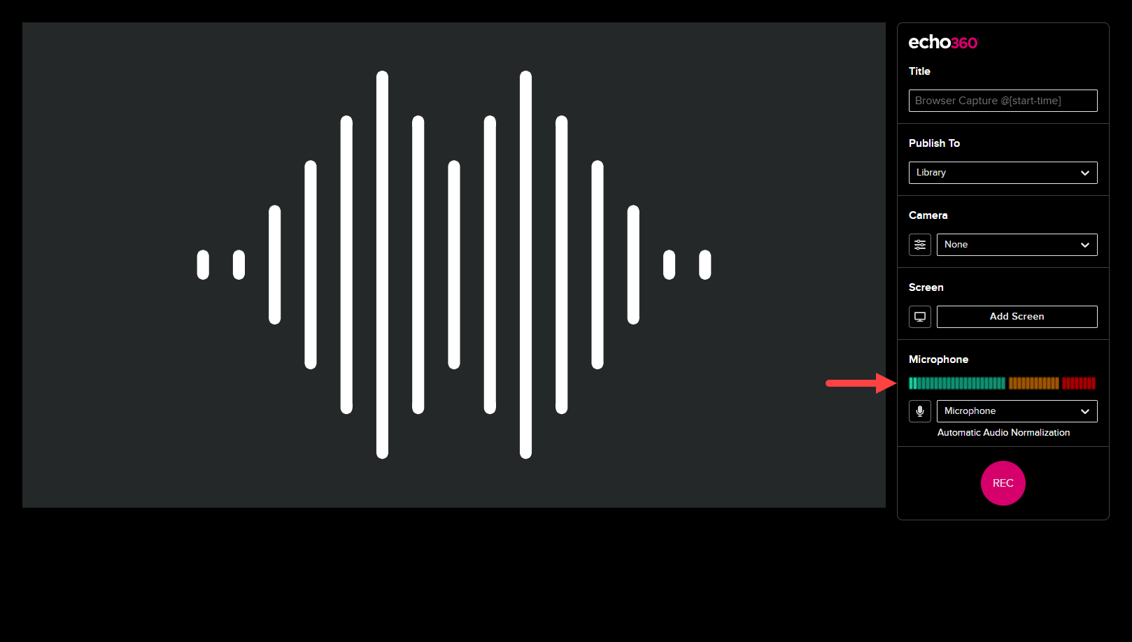EchoVideo Recording with Browser Capture Support