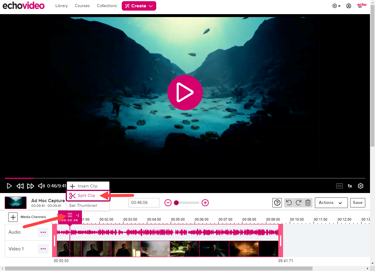 EchoVideo Removing Video Segments and Inserting Other Media Support(05)