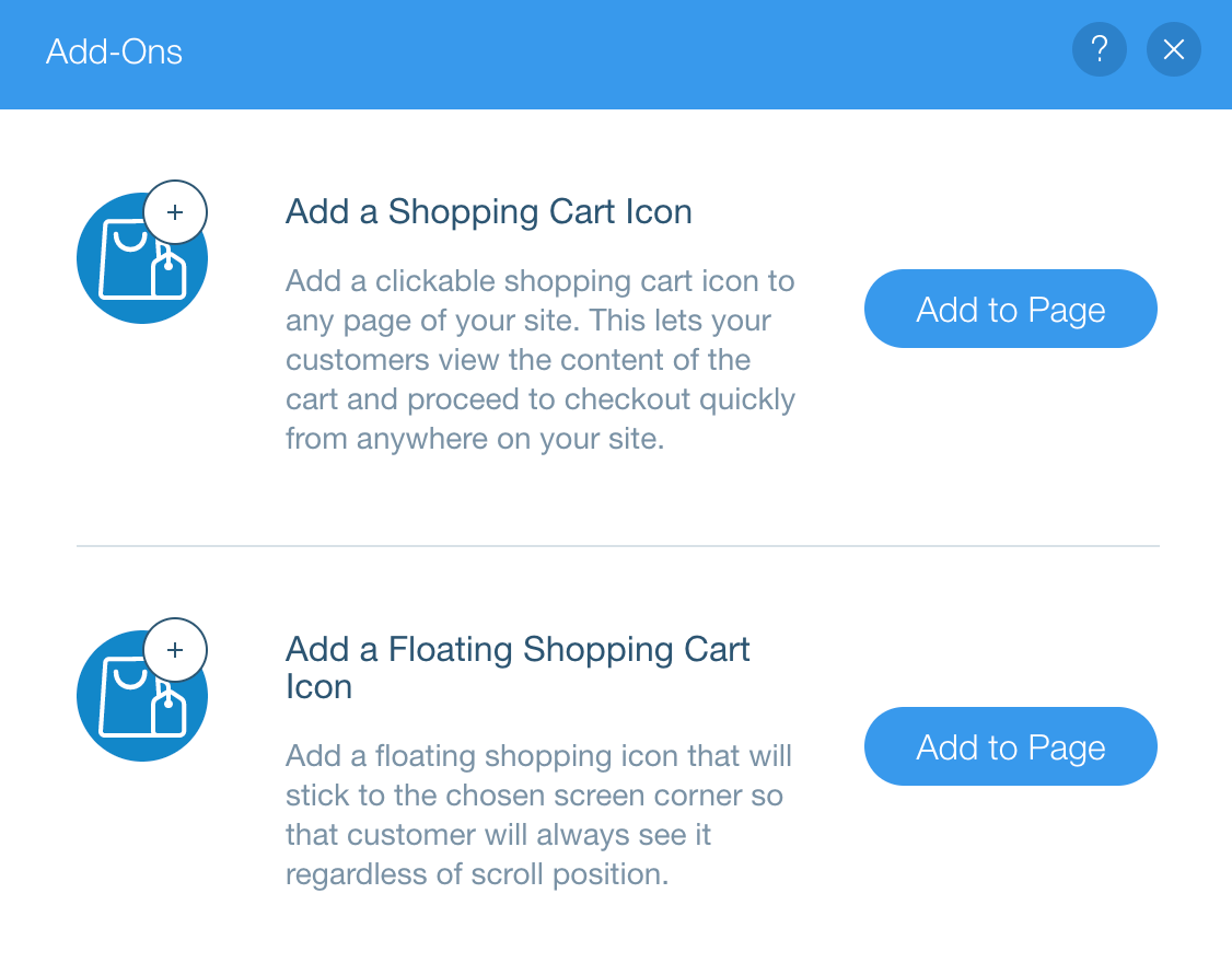 Adding shopping cart icon to your Ecwid store on Wix Ecwid Help Center