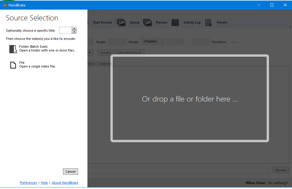 Using Handbrake for Reducing Video Size