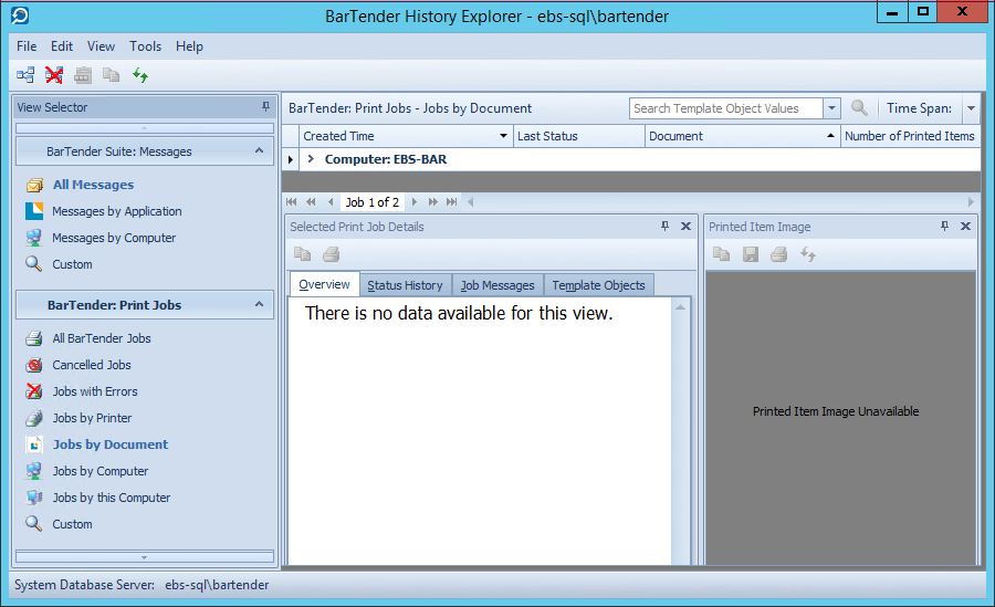 How to configure bartender 2 olpormrs