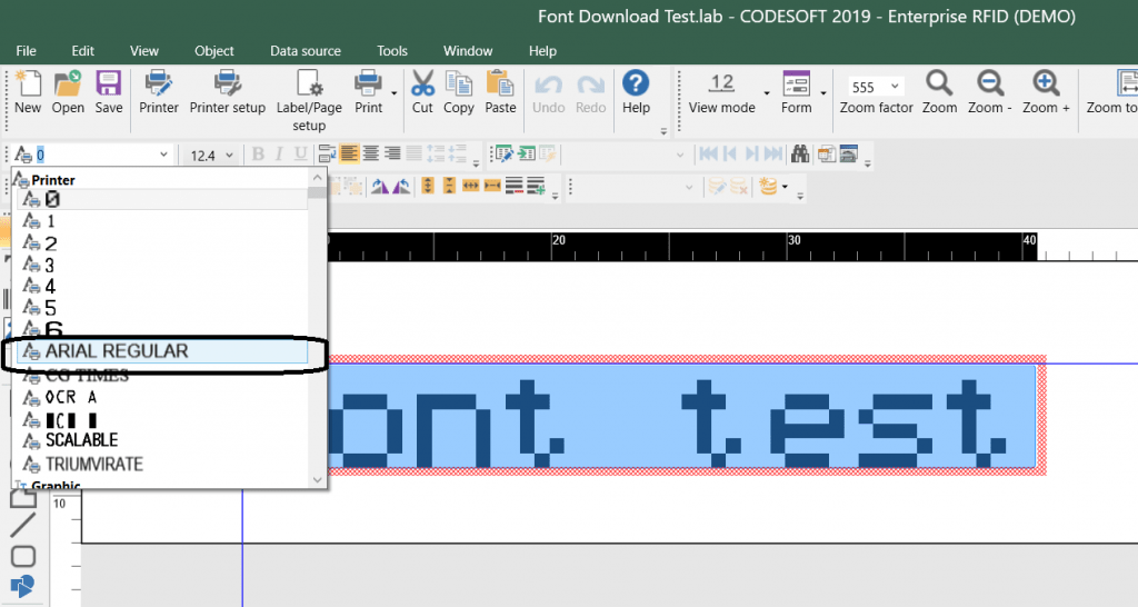 Download Graphic Fonts into Thermal Printer Using an Embedded TEKLYNX Driver CODESOFT