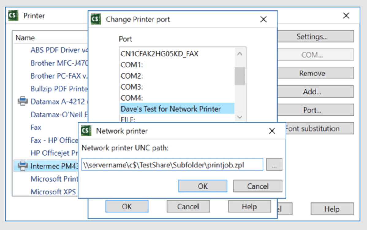 Send a Print Job to a File (Using UNC Path for Port) SENTINEL