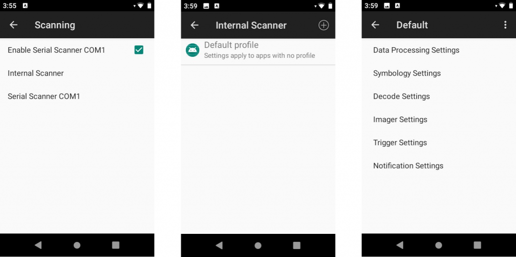 Resetting Honeywell CK65's Default Scanner Settings Instructions