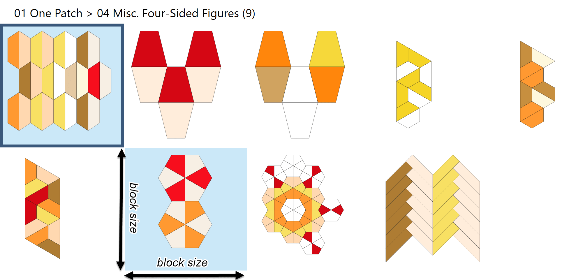 A Special Note about the Block Patterns Articles Electric Quilt Support