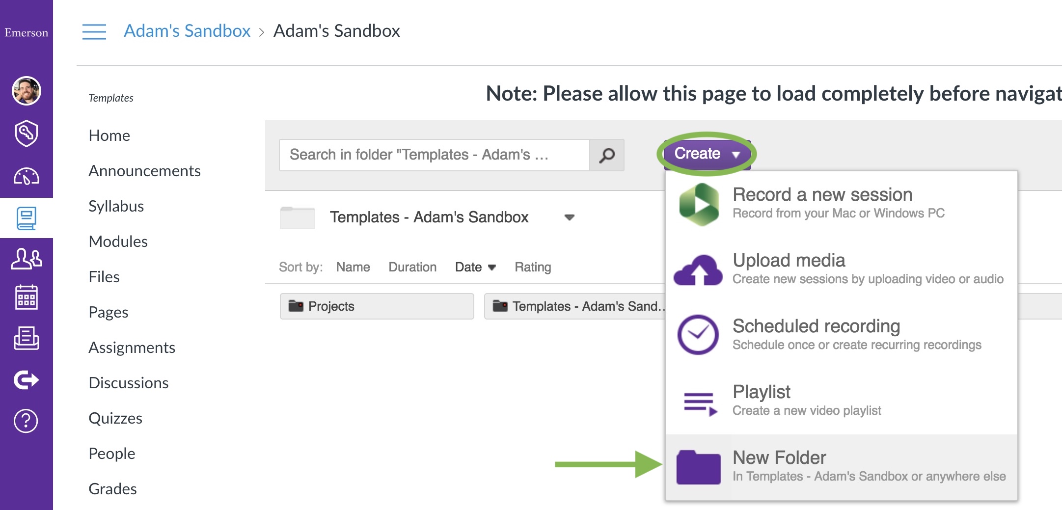 Provision a Private Folder for You and Specific Students to View and