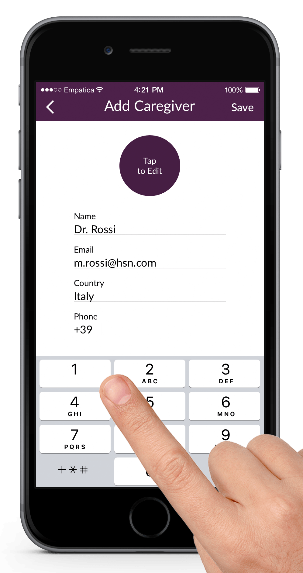 Adding Caregivers Empatica Support