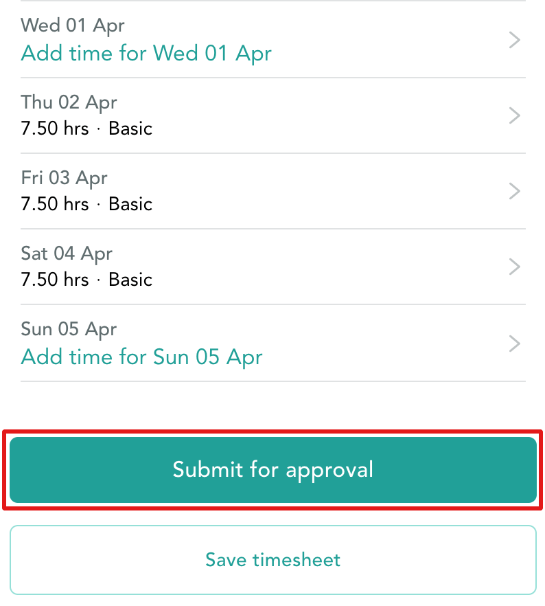 Submitting a timesheet Engage