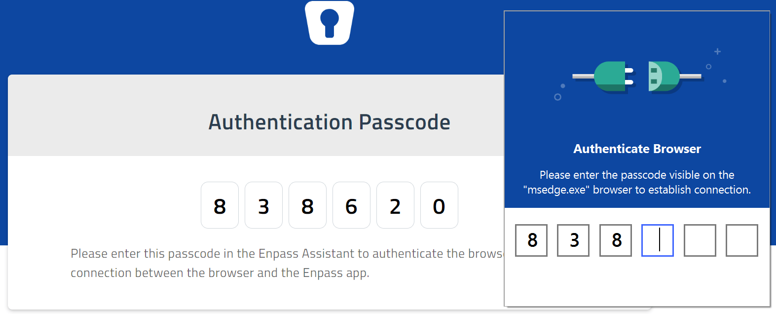 Connecting browser extension to Enpass