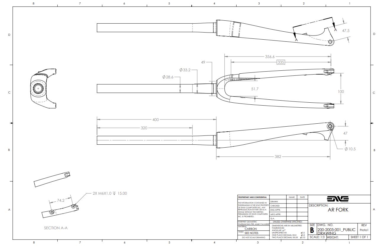 ALL FORK DIMENSIONAL DRAWINGS ENVE Support Center Home
